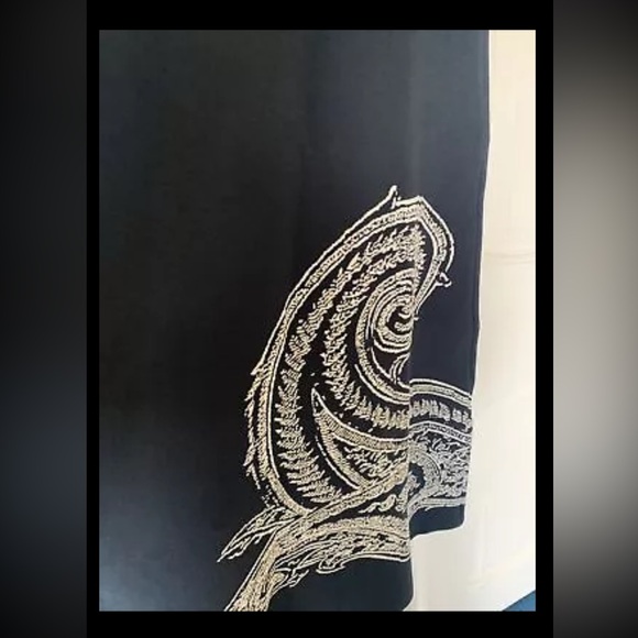 Etro Placed Paisley Knit Midi Sleeveless Dress Navy White New Size 40 US 4 $2165 - Picture 9 of 16